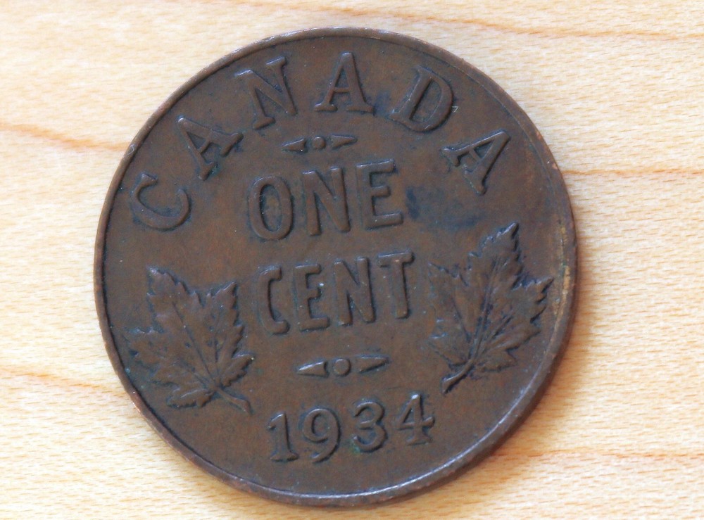 1934 Canada 1 Cent George V