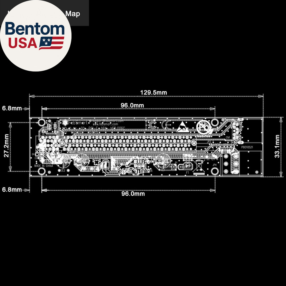 GPU Riser for Ethereum Mining Rigs, PCIE Risers for ETH Mining Rigs, 6PCS Black