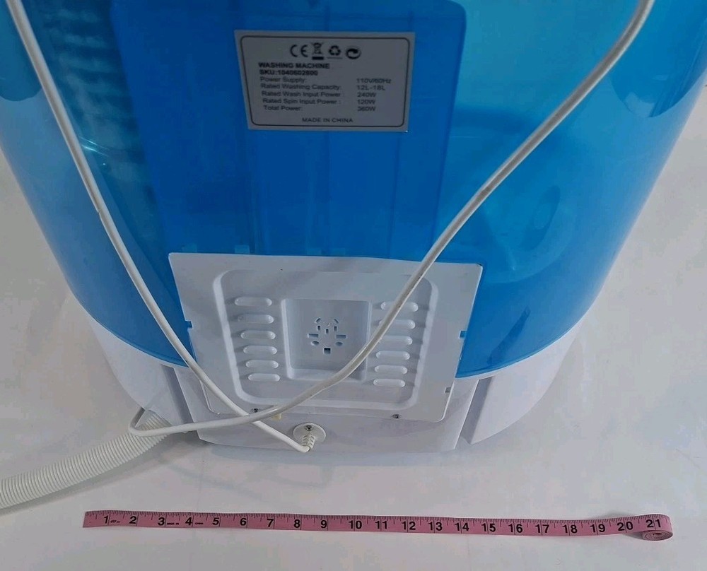 KUPPET Lightweight Compact Tub Portable Mini Top Loading Washing & Spin Machine
