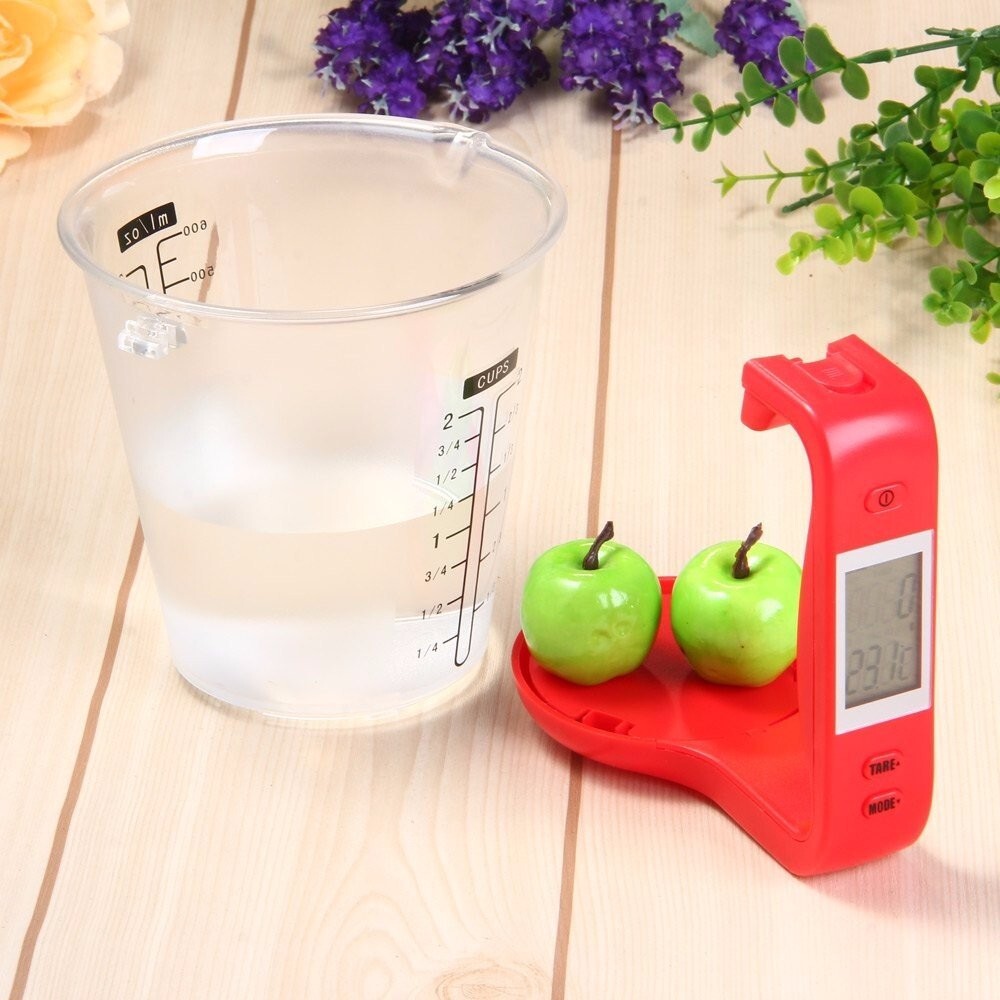 LCD Screen Multi-Functional Digital Kitchen Scale Measuring Cup 100-600ml 1000g