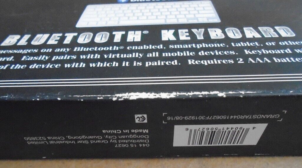 Buxton Bluetooth Keyboard Model SM-36749 White on Silver OPEN Box!!!