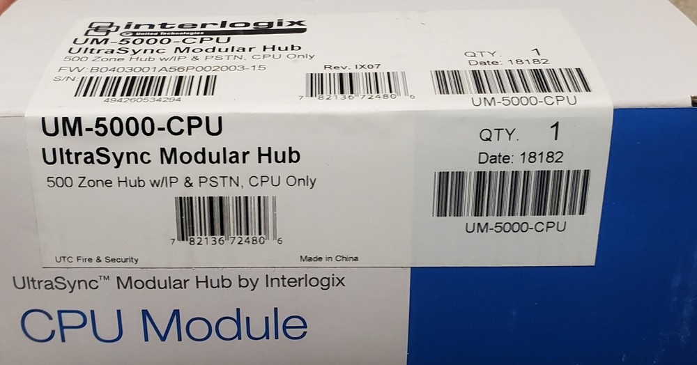 Interlogix Ultrasync UM-500-CPU Moduler Security Smart Management Hub