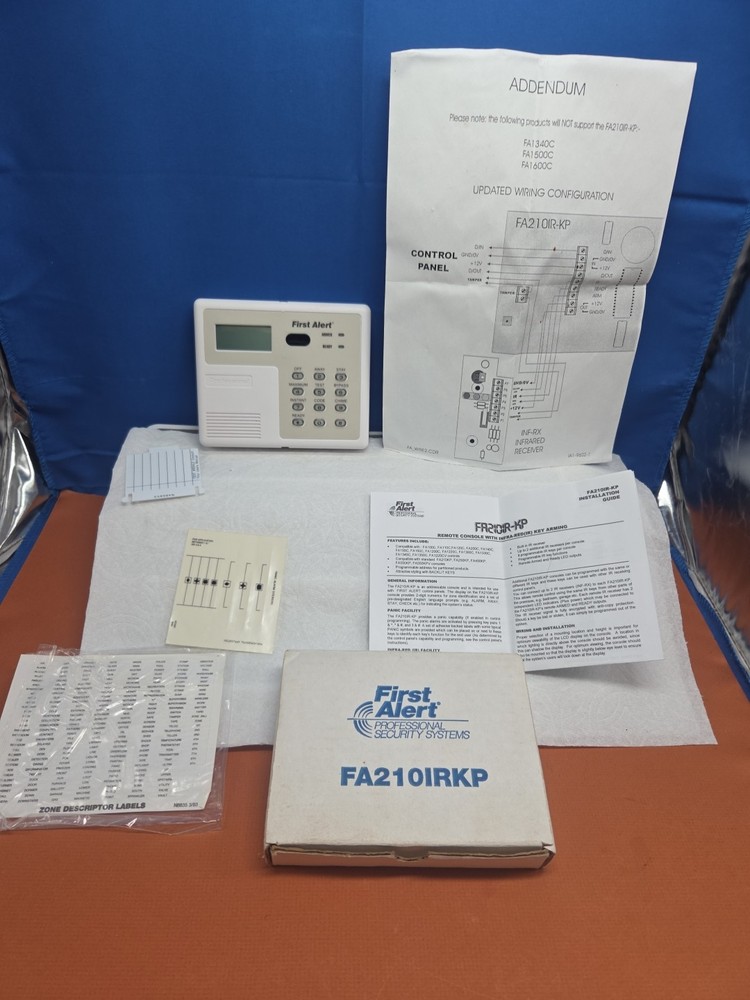 First Alert SECURITY Systems FA210IR- KP REMOTE CONSOLE Reciever Keypad  TX