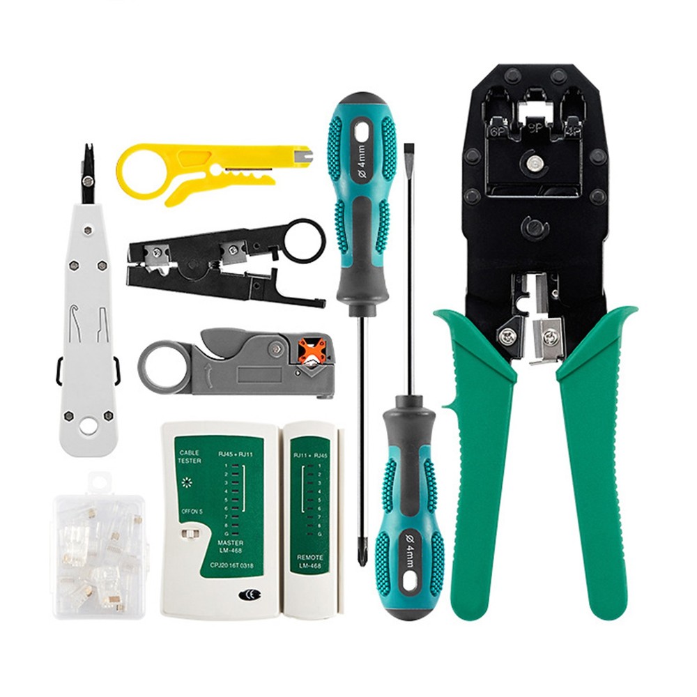 8pcs Network Cable Tester Kit Professional Wire Maintenance Tool For Computer