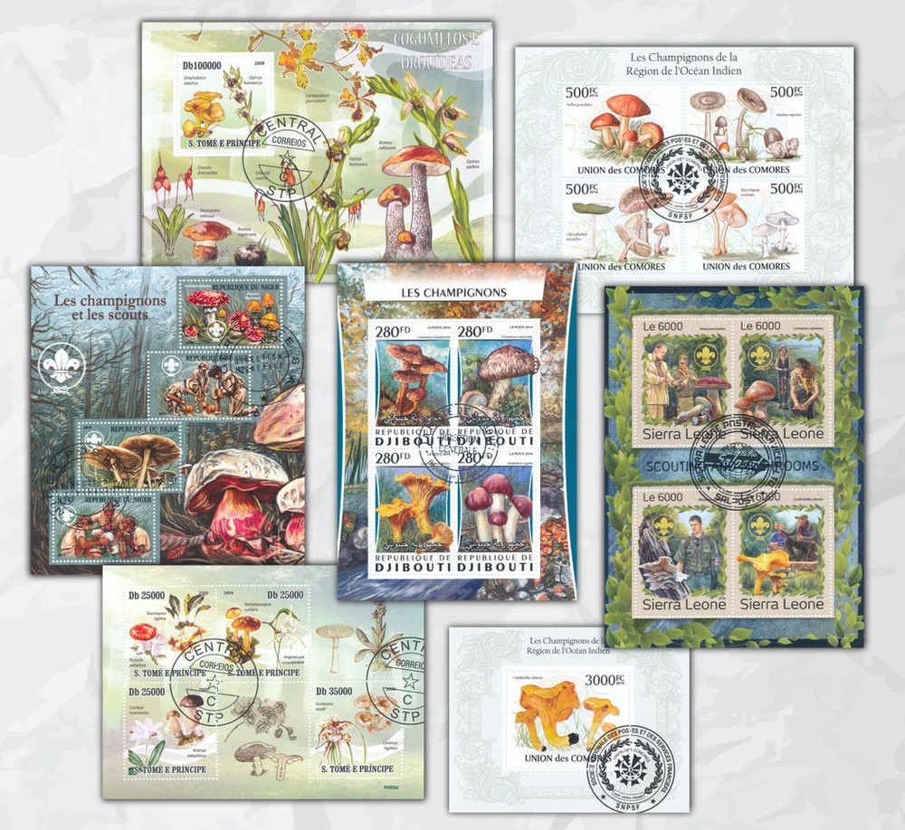 10 diff. topical stamp packets w/ 70 sheets cat. listed (cto) Lot #4