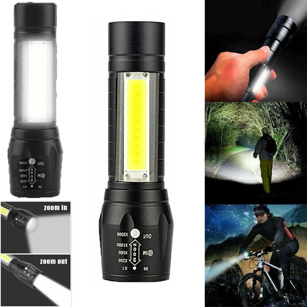 2x 950000000 Lumen Super Bright LED Tactical Flashlight Rechargeable Work Light