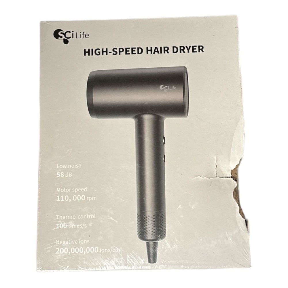 Sci Life High-Speed Ionic Hair Dryer | Powerful Fast Drying w/ Diffuser & Box