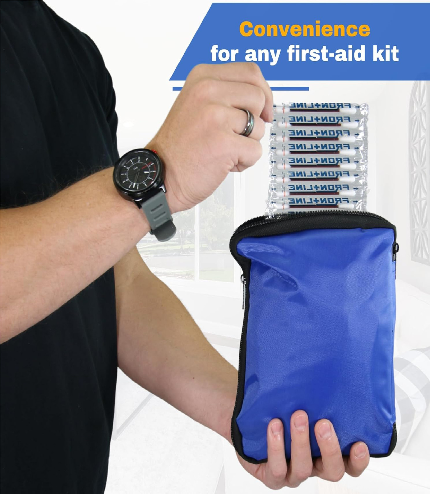 FrontLine Povidone Iodine Swabs, Antiseptic Swabsticks, Iodine SolutionBox of 50