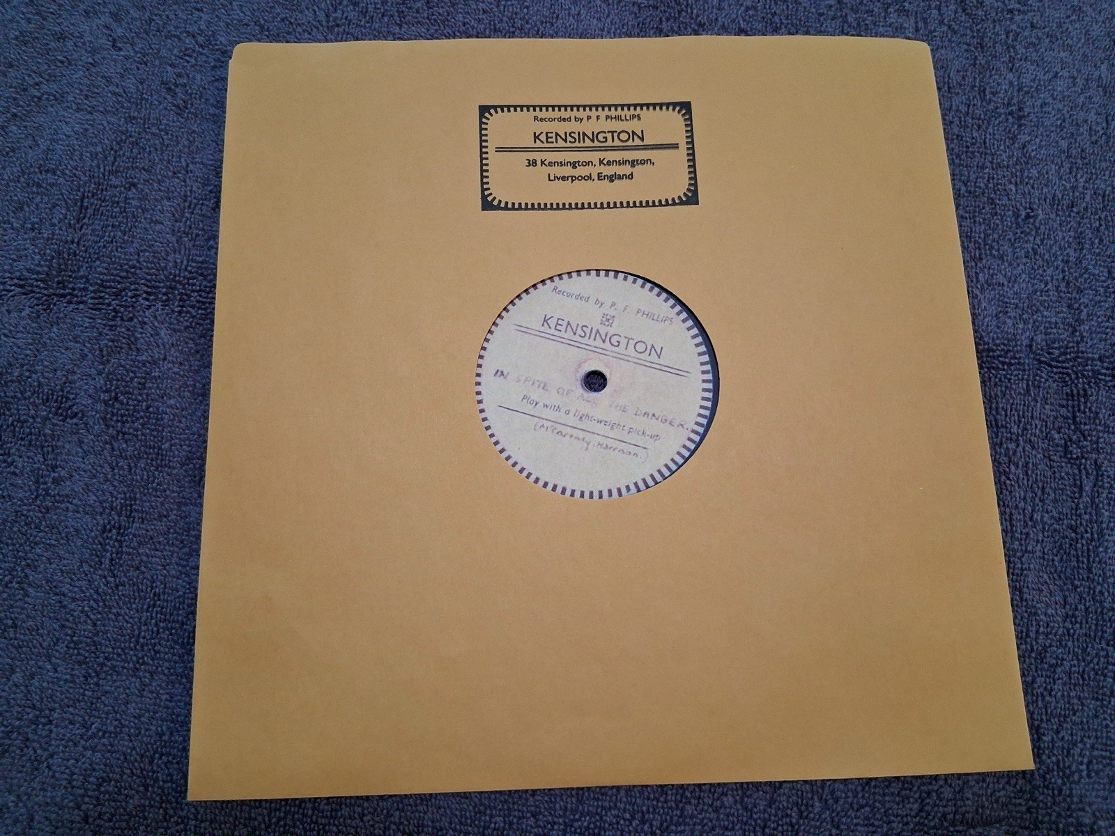 THE QUARRYMEN / (EARLY BEATLES) / ORIGINAL 78 DISC RECORDING / REPLICA