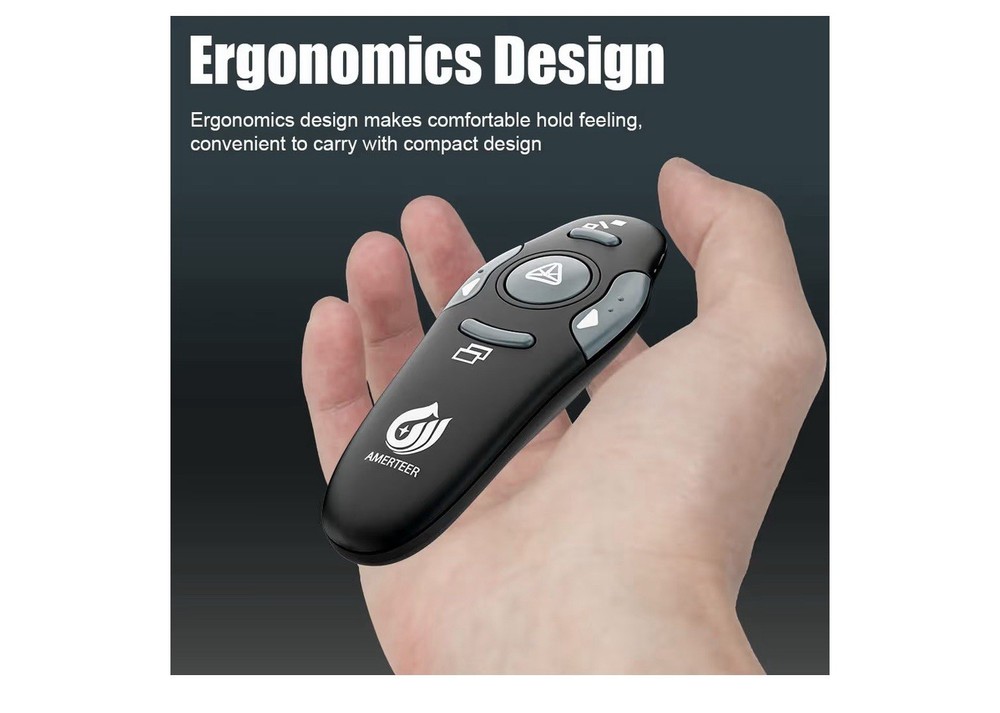 AMERTEER Wireless Presentation clicker for PowerPoint Presentations