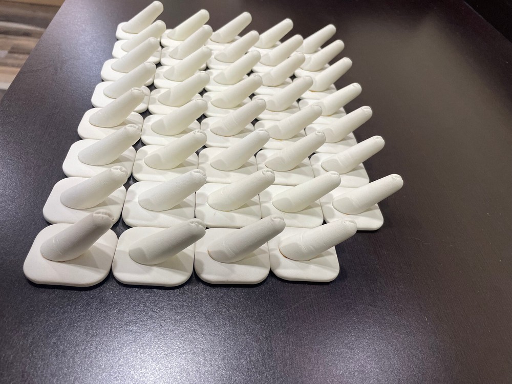 White Leatherette Small Ring Display