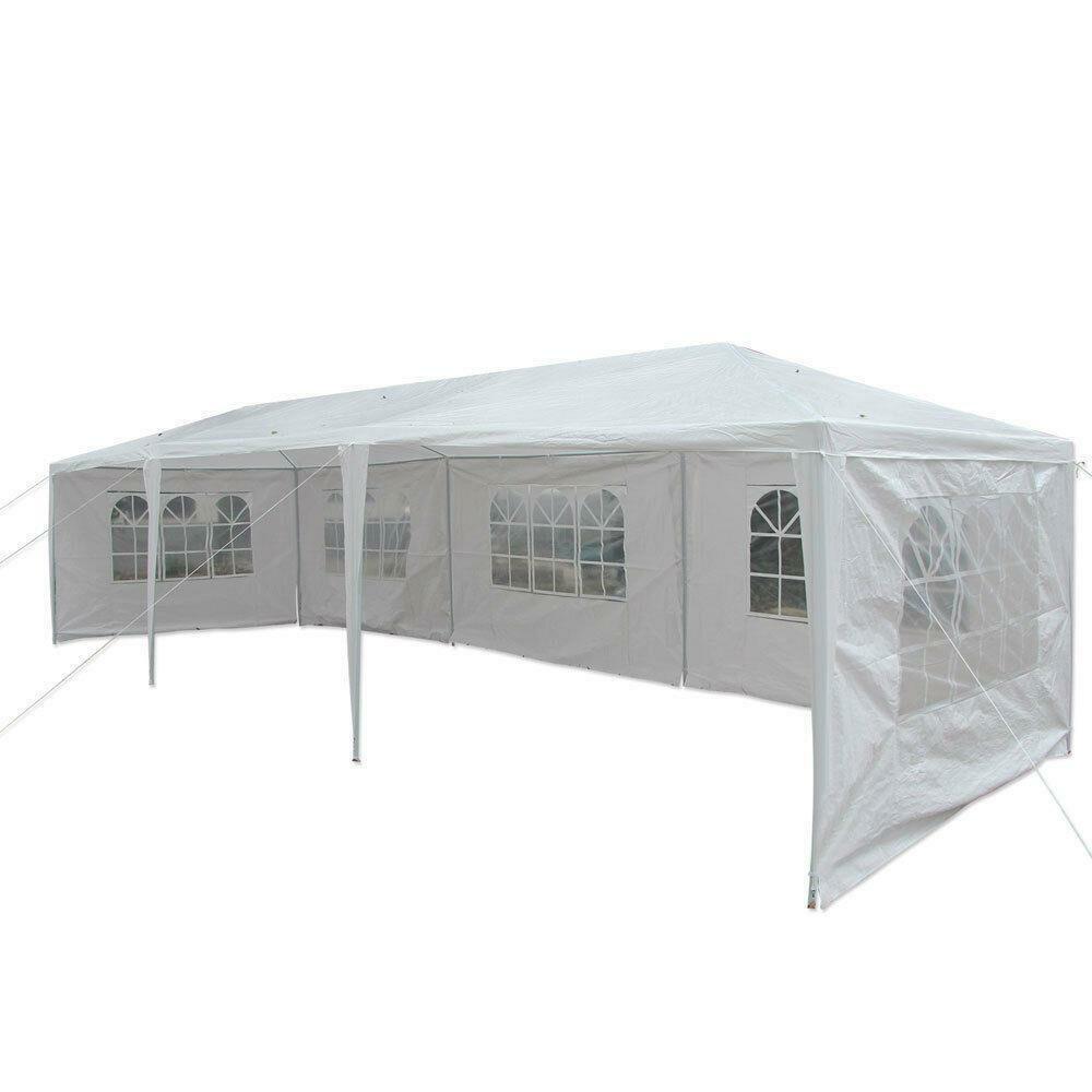 10'x30' Canopy Party Wedding Tent Outdoor Gazebo Pavilion With 5 Removable Walls