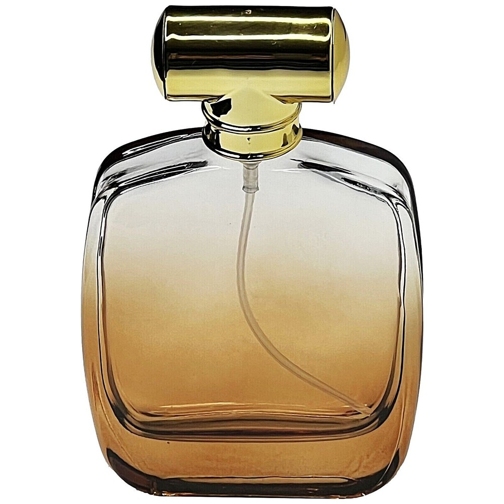 50ml 1.7oz amber gradient thick glass perfume spray bottles refillable