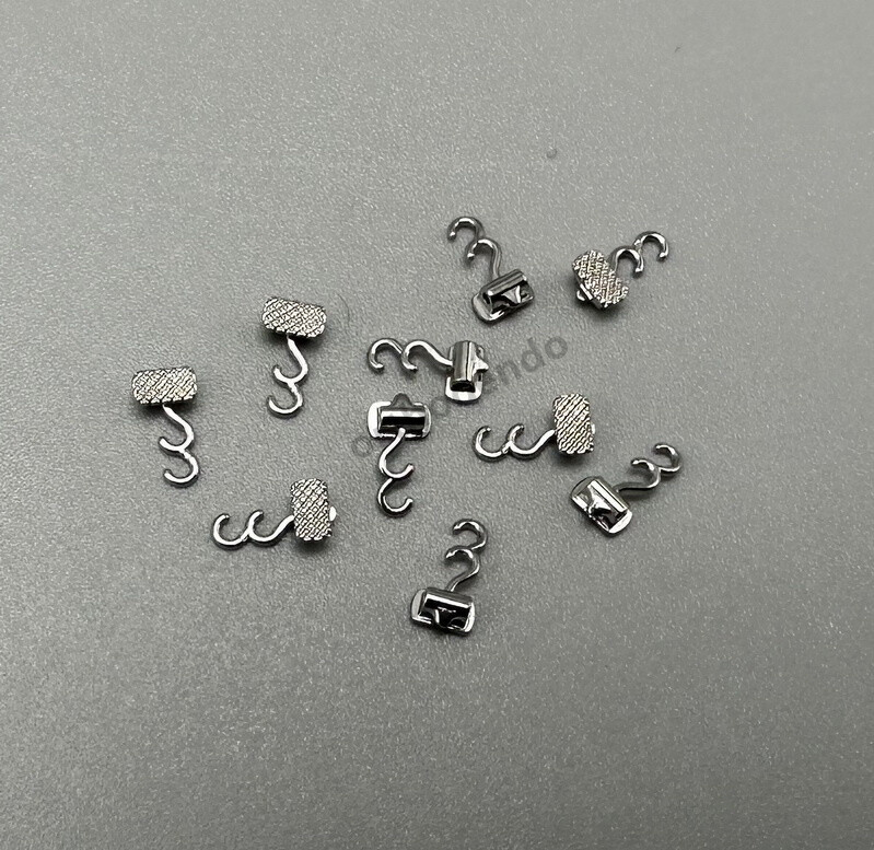 10pc/bagDental Orthodontic Crimpable Hooks Multi-Function Long Curved Left Right
