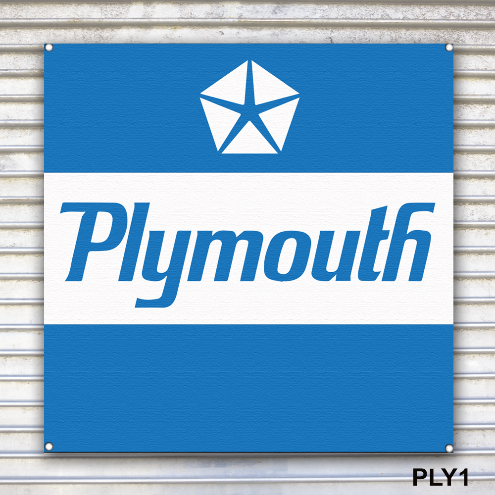 Plymouth Classic Dealer Sign Banner Sign Wall Art