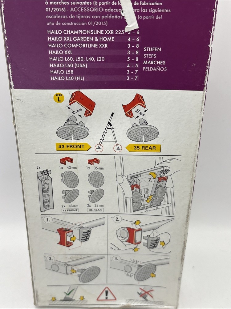 Hailo EasyClix Garden Size L Interchangeable Foot Set Quick Change Stabilizer