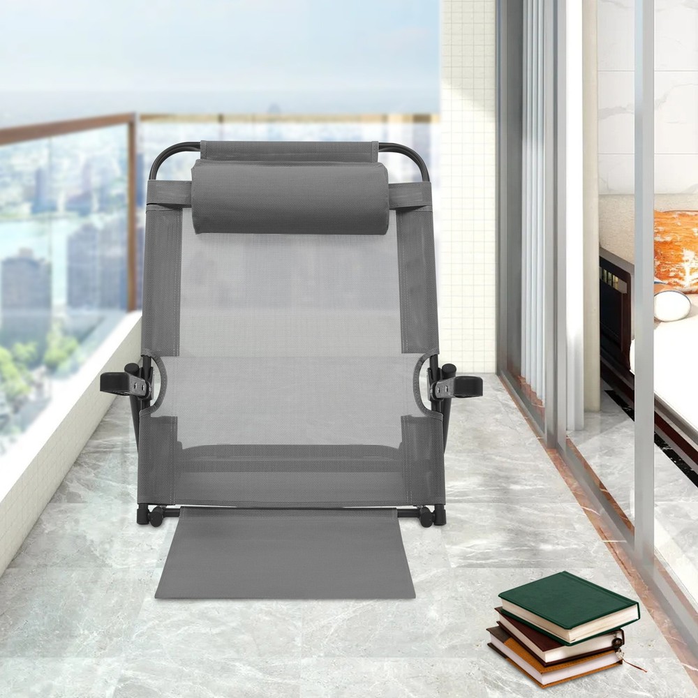 Lifting Bed Backrest Folding 40-90° Adjustable Sit up Back Rest with Armrest US