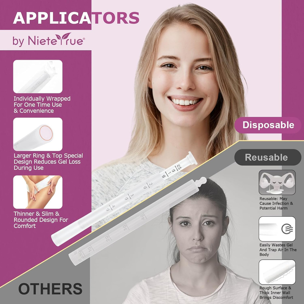 Disposable Vaginal Applicators – Updated with Dosage Markings, Individually Wrap
