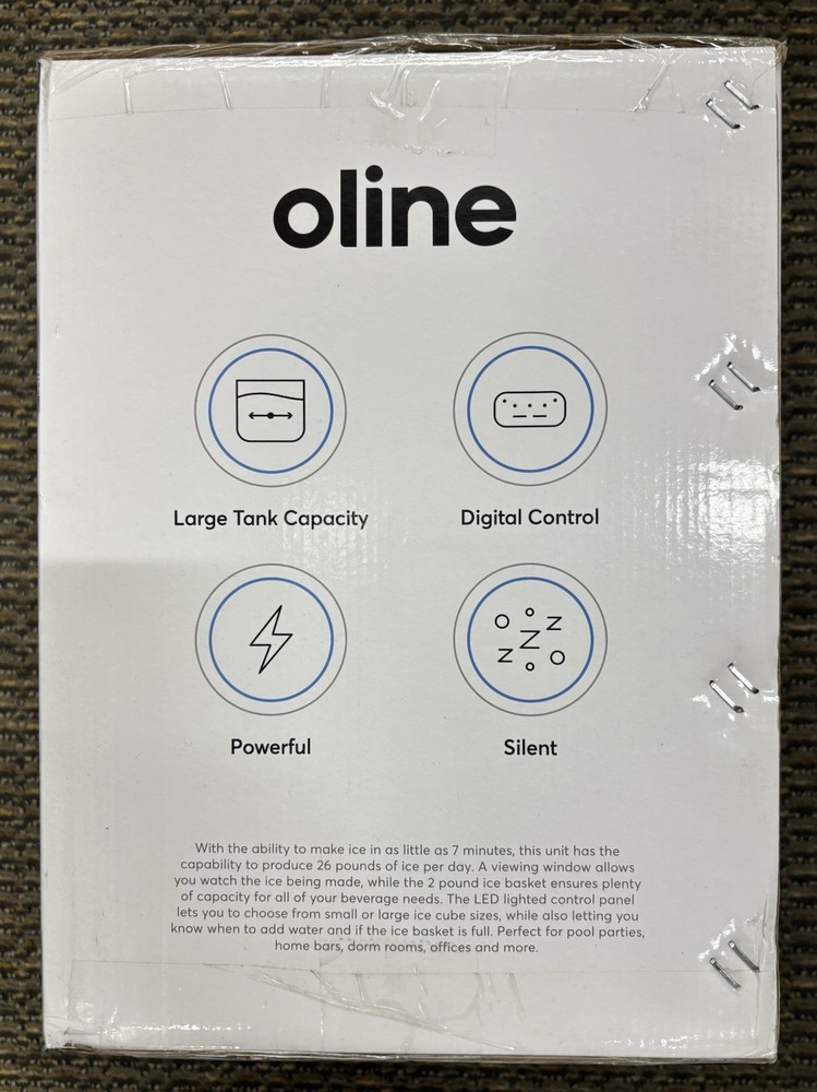 Oline White Portable Countertop Ice Maker