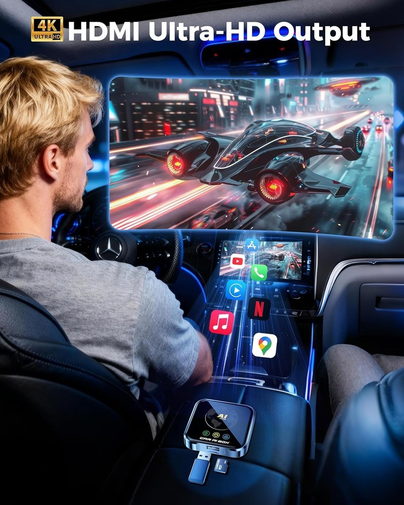Magic AI Wireless CarPlay / Android Auto Upgrade Stream YouTube & Netflix