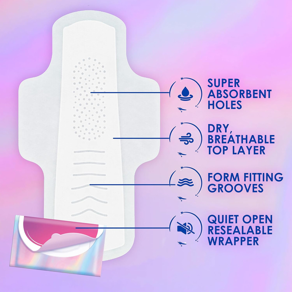 Pocket Flexfoam Pads, Size 1, Regular, with Wings, 22 Count