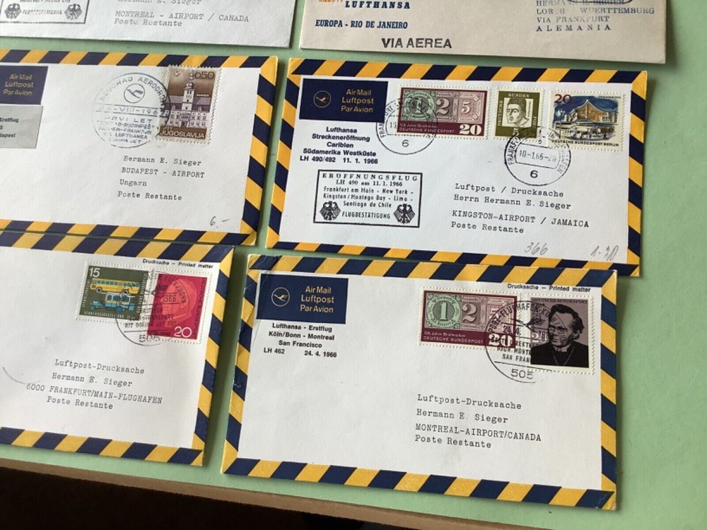 Airmail flight covers 12 mixed items RefA1634