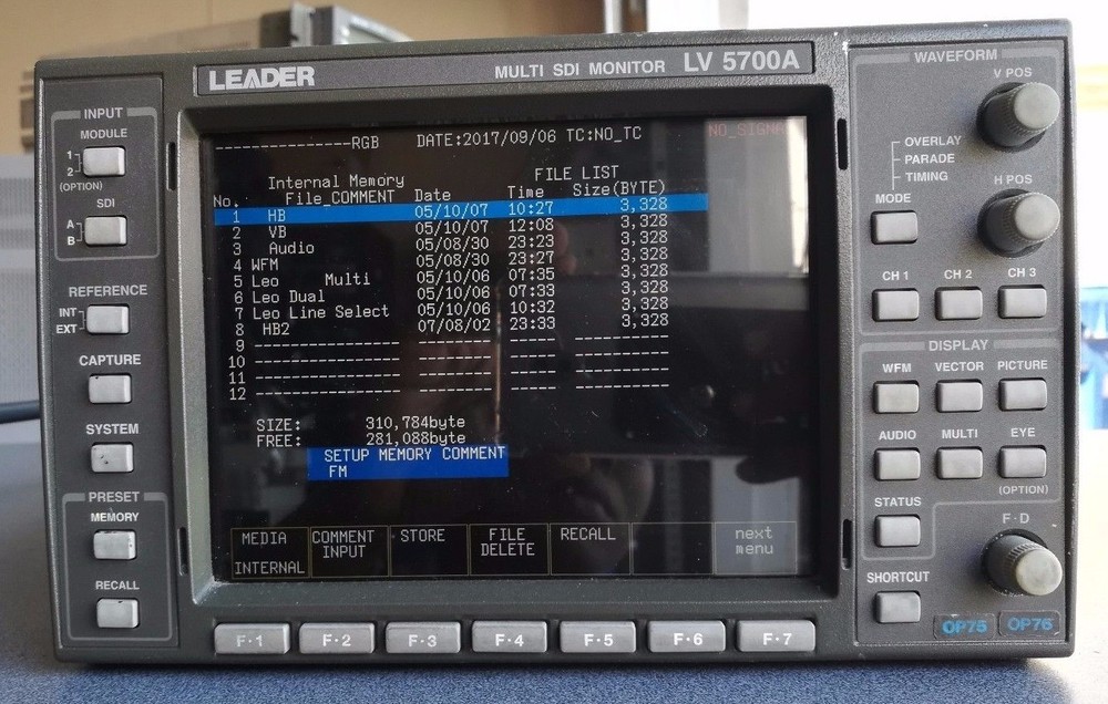 Leader LV 5700A Waveform Vector Multi SDI Monitor