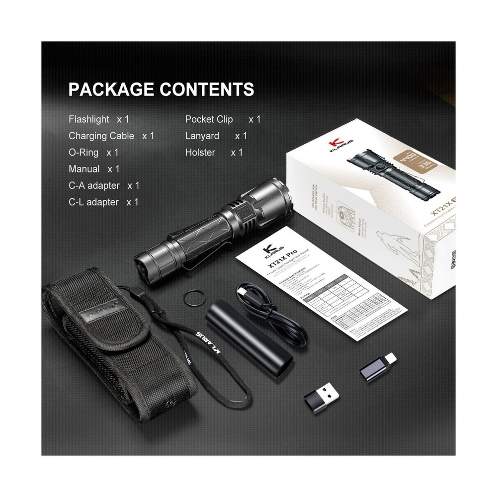 4400 Lumens Rechargeable Advanced Tactical Flashlight