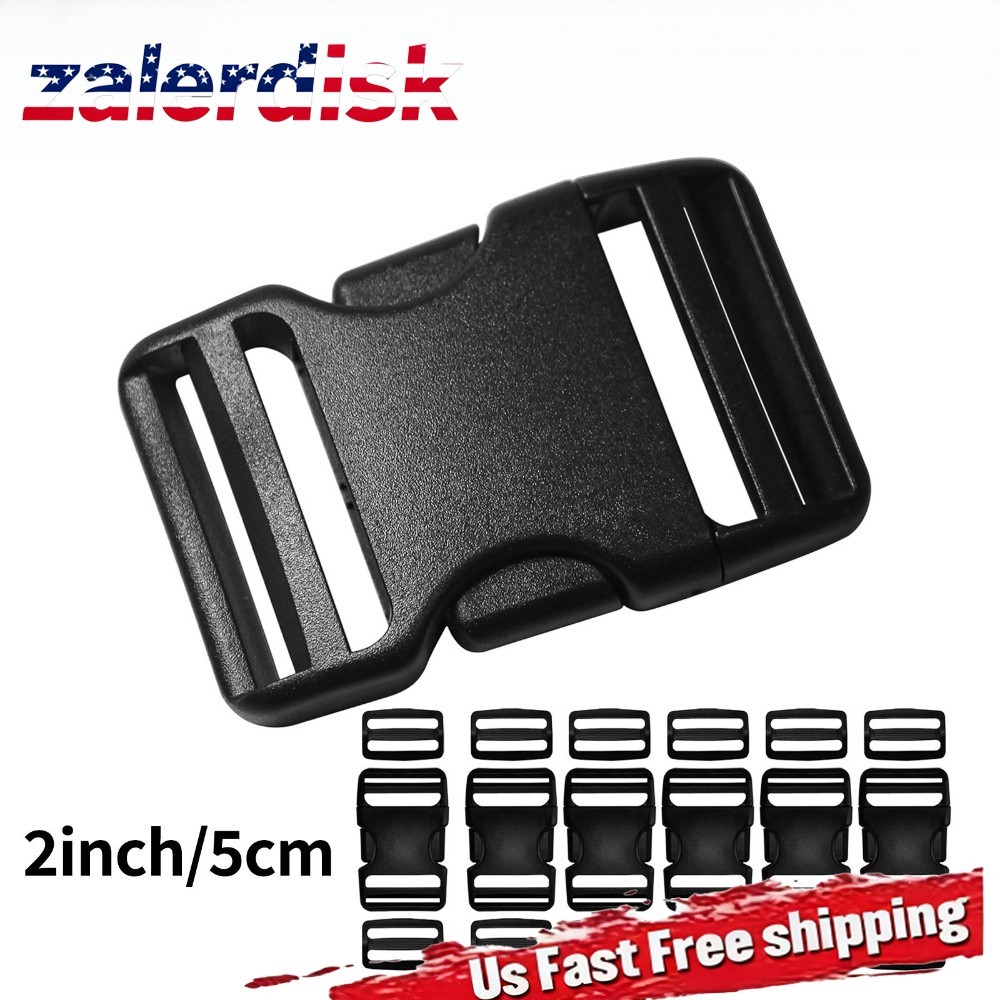 Buckle 6Pcs Quick Side Release Buckle for 2 Inch Webbing Straps