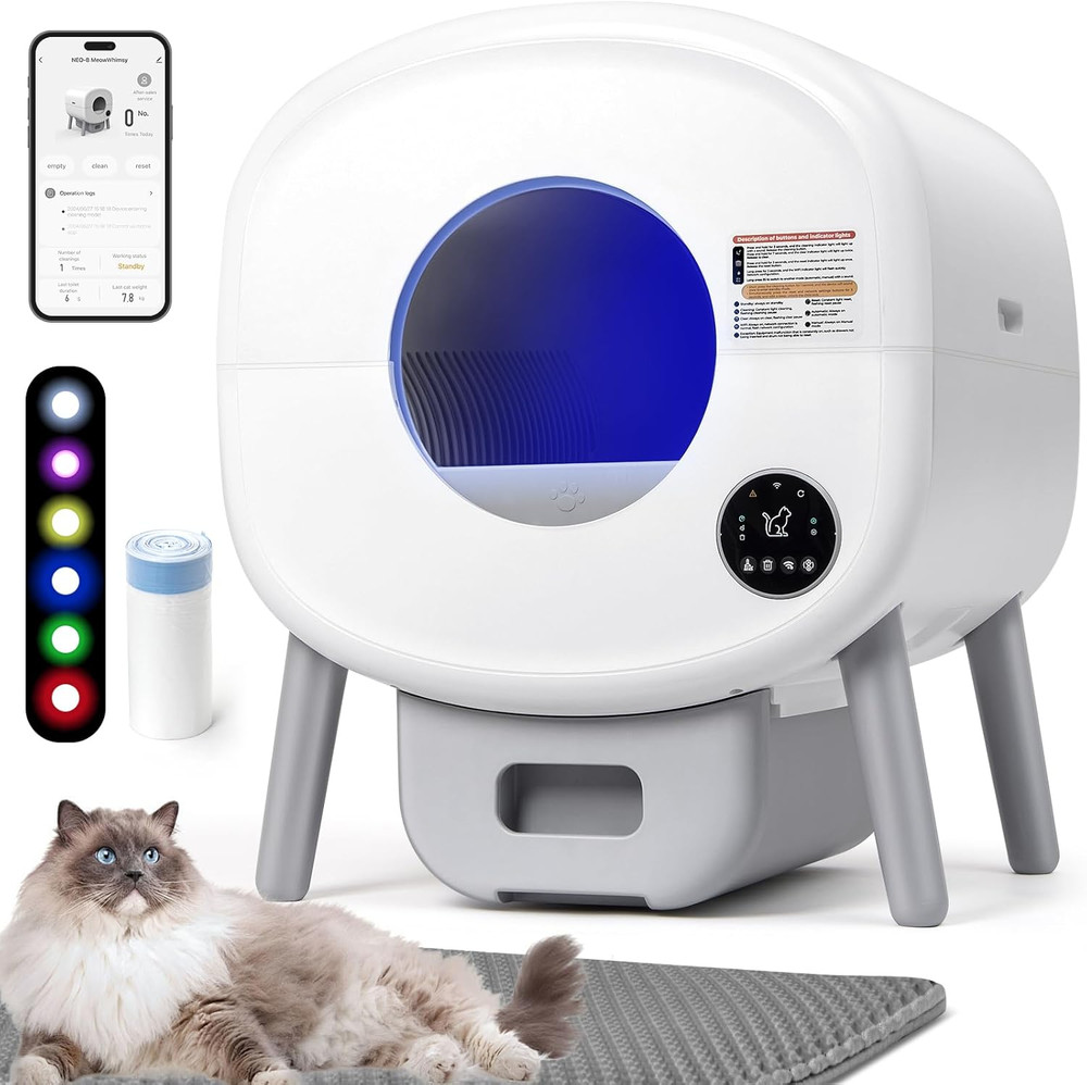 Self-Cleaning Cat Litter Box: Extra Large Automatic Litter Box for Multiple Cats