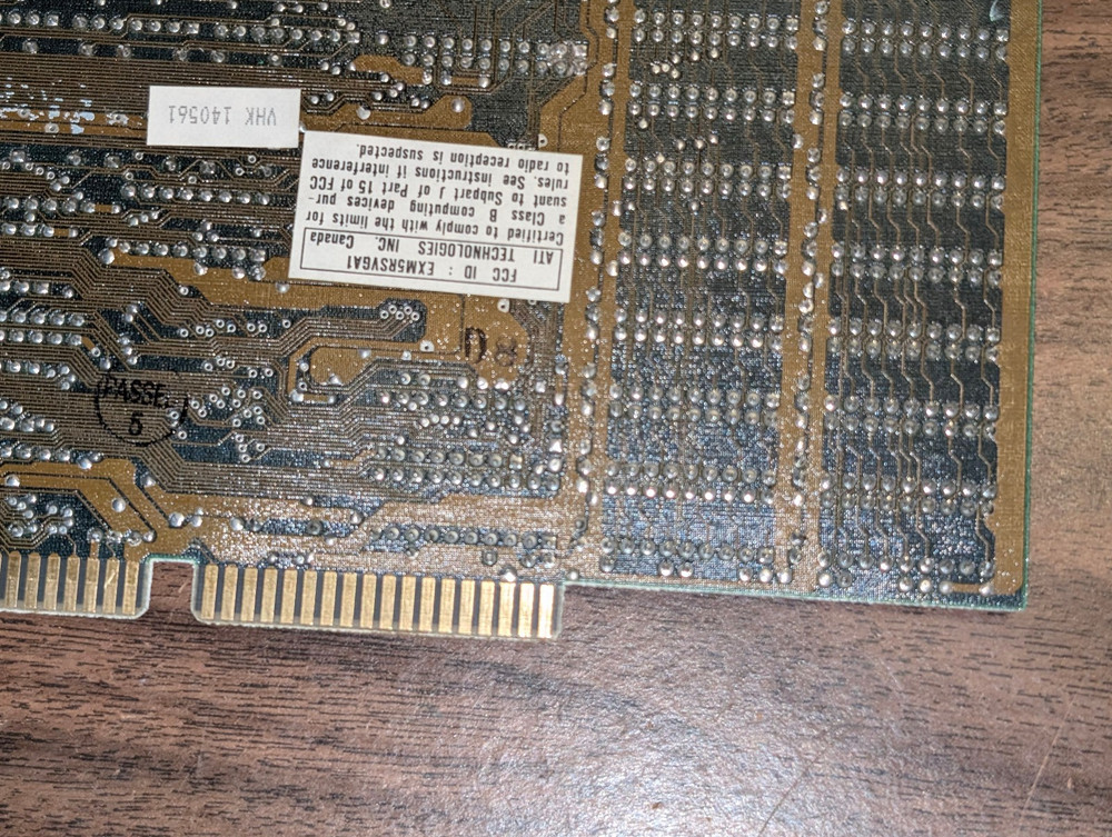 ATI VGA 640 graphics accelerator 1988; untested