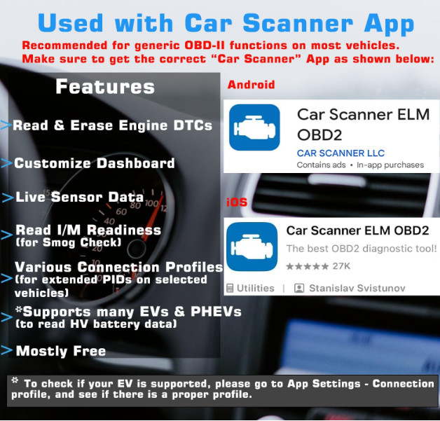 Veepeak OBDCheck BLE+ Bluetooth OBD2 Scanner for iOS & Android