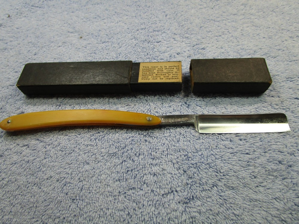 Manganes Cold Beetle Straight Razor & Box 160-6F