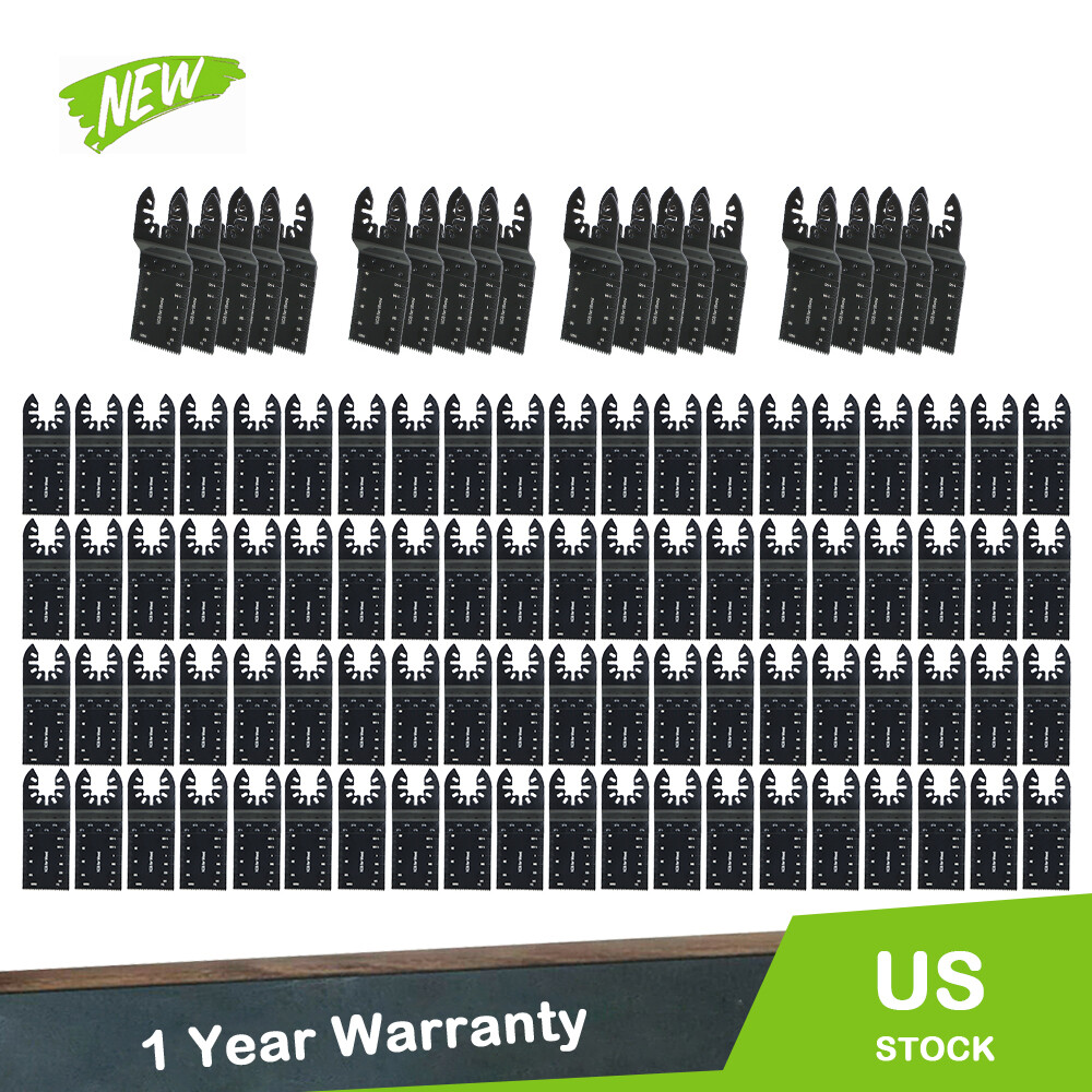 100 Pcs 30-90mm Quick Release Oscillating Tool Blades Professional Universal