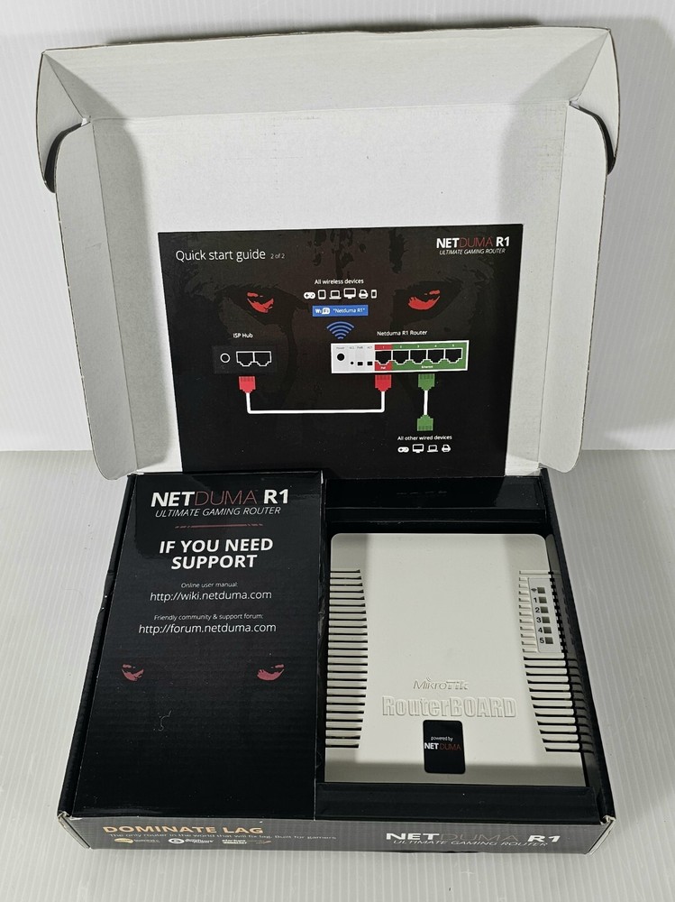 Netduma R1 Ultimate Gaming Router, Dominate Lag, NEW