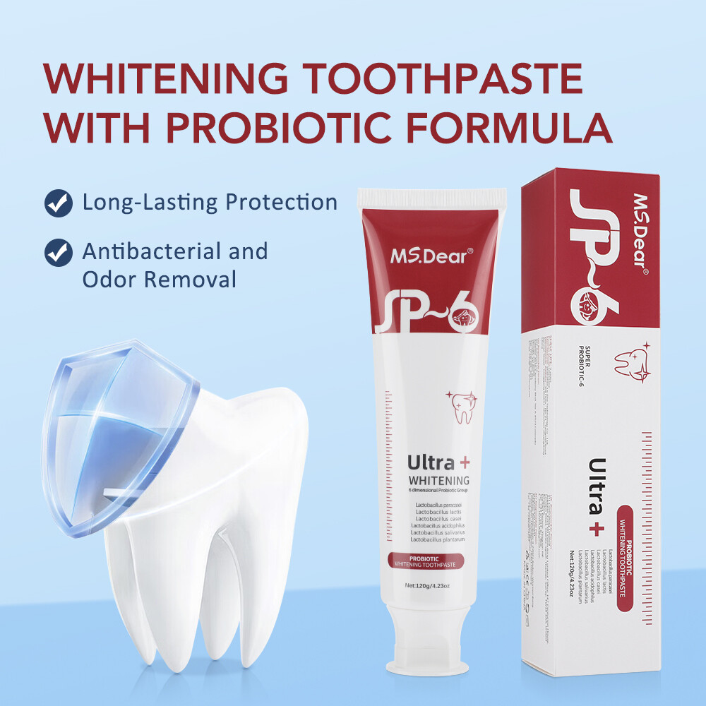 2Pack SP-6 Probiotic Toothpaste,Sp-6 Toothpaste Whitening Quick White Toothpaste