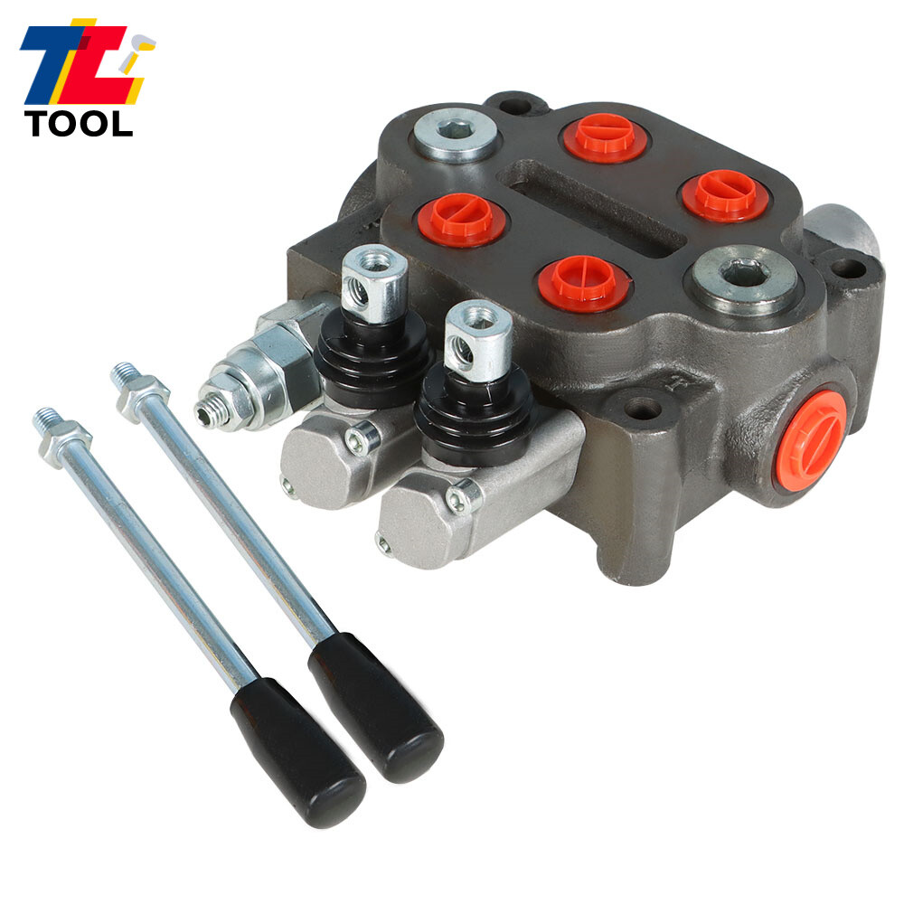 25GPM Hydraulic Directional Control Valve Tractor Loader 2 Spool BSPP Ports
