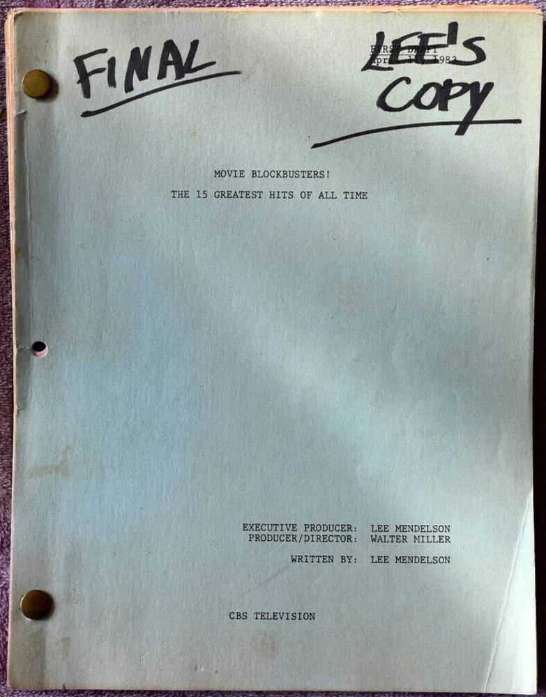 1983 " Movie Blockbusters! "  CBS Television Original Screenplay Script