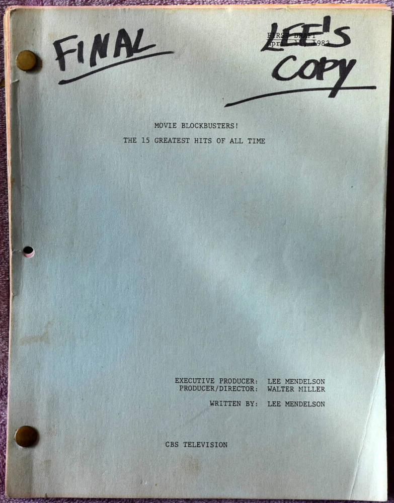 1983 " Movie Blockbusters! " CBS Television Original Screenplay Script