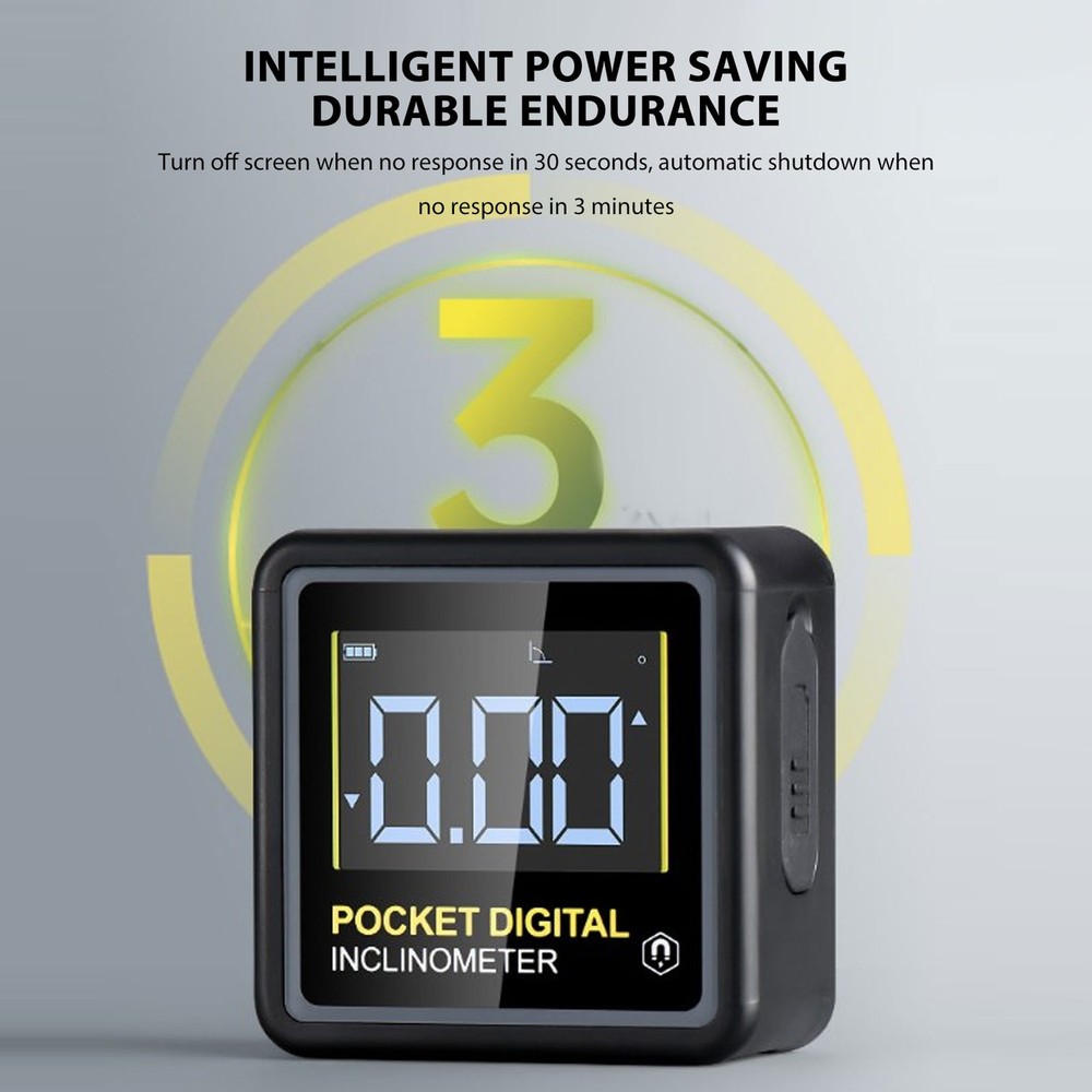 Pocket Digital Inclinometer Protractor Magnetic Angle Finder Measuring Tool WT