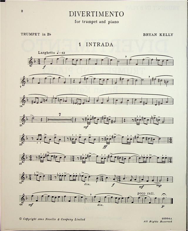 Divertimento for Trumpet & Piano