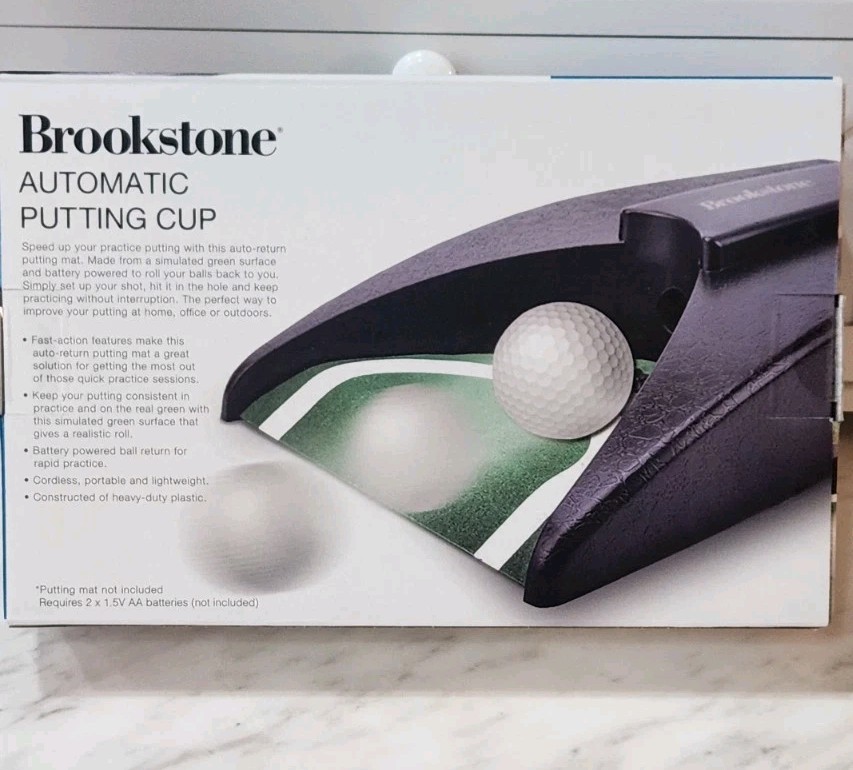 NIB! Brookstone Automatic Putting Cup