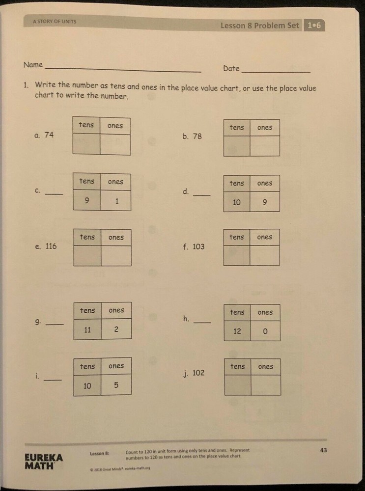 1st Grade - EUREKA MATH - MODULE 6 (Student Workbook) (2018, Great Minds)