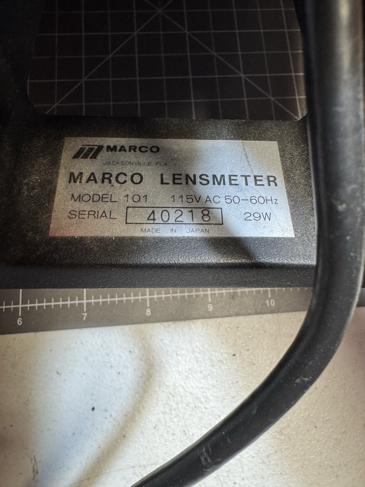 Marco Model 101 Manual Lensmeter / Lensometer - Ophthalmic. G