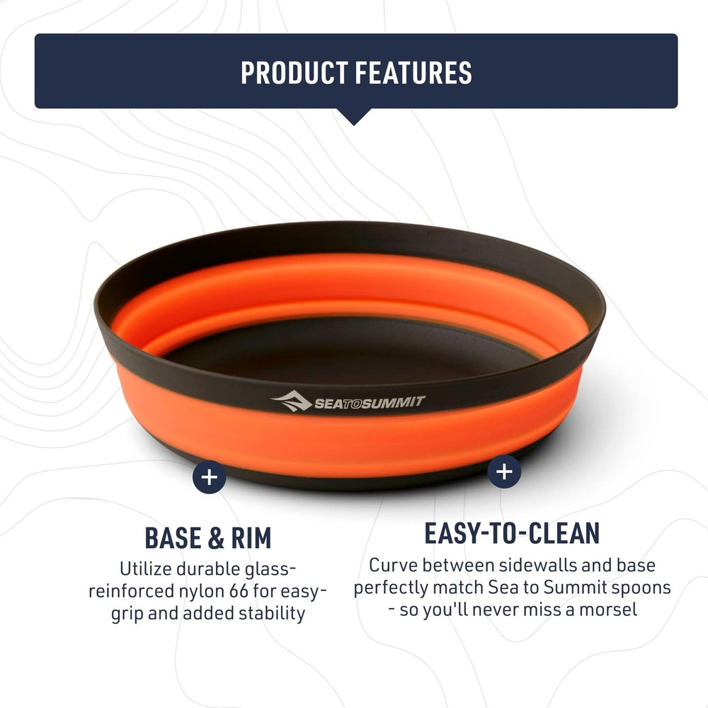 Collapsible Camping Bowls Medium 23Oz Lightweight Durable Backpacking Dishware