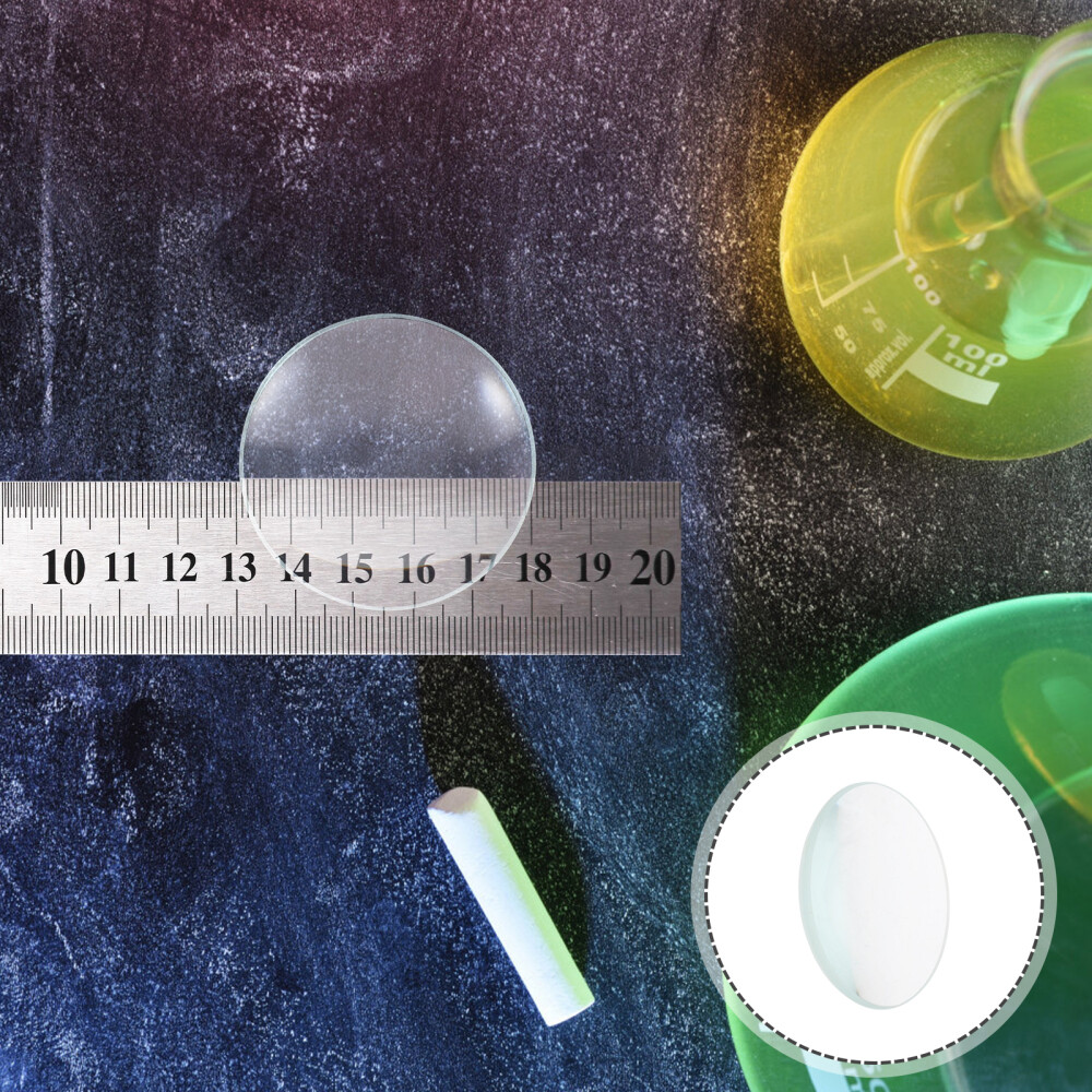 Optical Glass Lens 50mm Diameter Accessory Teaching Tool Experiment Tool