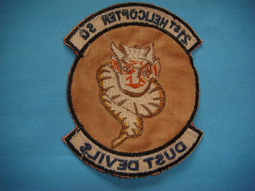 VIETNAM WAR PATCH, US 21st HELICOPTER SQUADRON " DUST DEVILS "