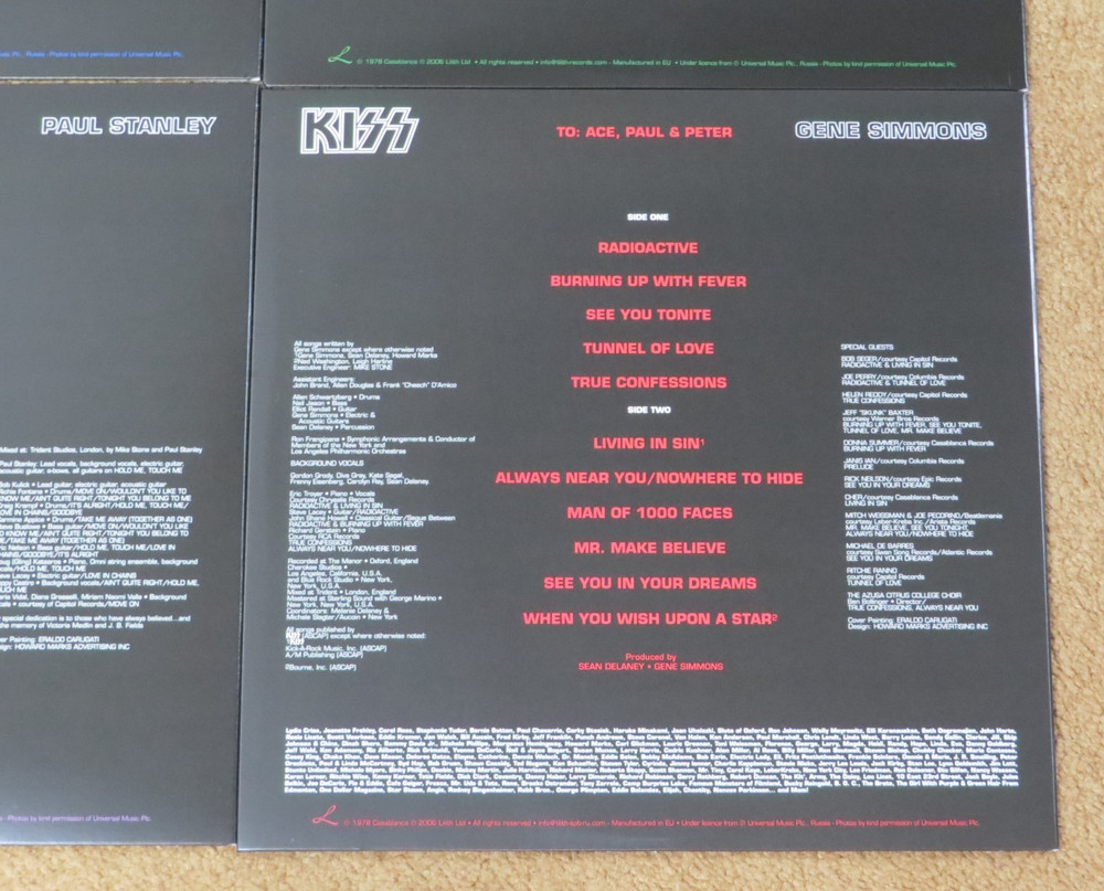 KISS RUSSIAN LILITH SOLO ALBUM PICTURE DISC SET OF 4 RELEASED 2006