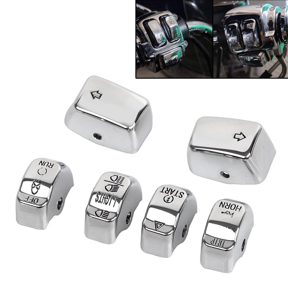 ABS Plastic Hand Control Switch Housing Button Cap For Harley Dyna Softail US