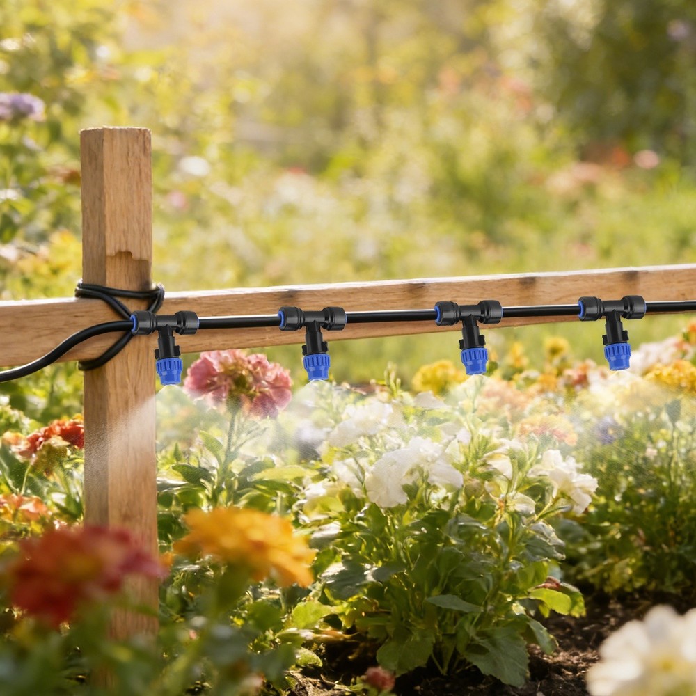75FT Mist Drip Irrigation System Garden Lawn Flower Automatic Watering System US